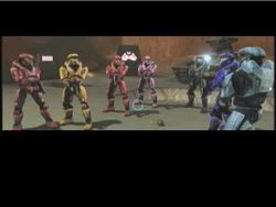  Сцена из машинимы Red vs Blue.