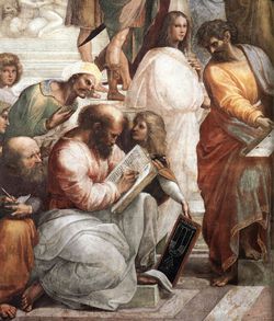 Пифагор на фреске Рафаэля (1509 г.)