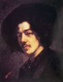 Portrait of Whistler with Hat (1858)