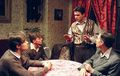 Денис Яковлев, Сергей Ларин, Сергей Астахов, Роман Индык на съемках фильма «Королев»