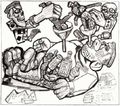 Формула современной педагогики, 1923. Тушь, перо, кисть на бумаге. Русский музей. 17.5x20 см.