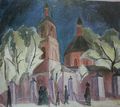 Церковь в Обыденском (в лиловом) 1912. Холст, масло. 88,5х104. Государственная Третьяковская галерея.