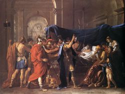 Никола Пуссен. Смерть Германика. 1627 г.
