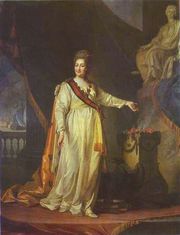 Екатерина II — законодательница в храме Правосудия. 1783 (Русский музей, Санкт-Петербург).