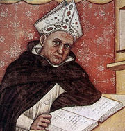 Альберт Великий (фреска, 1352, Тревизо, Италия)
