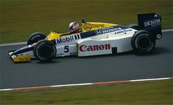 Mansell at the 1985 German Grand Prix