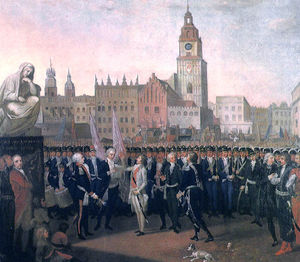 Франциск Смуглевич. Присяга Тадеуша Костюшко на краковском рынке. 1797 (Национальный музей, Познань).